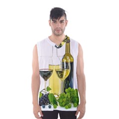 White Wine Red Wine The Bottle Men s Basketball Tank Top by BangZart