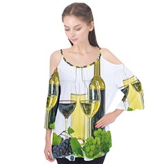 White Wine Red Wine The Bottle Flutter Tees