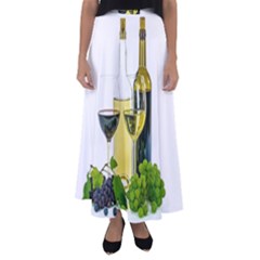 White Wine Red Wine The Bottle Flared Maxi Skirt by BangZart