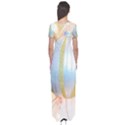 Sphere Tree White Gold Silver Short Sleeve Maxi Dress View2