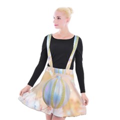 Sphere Tree White Gold Silver Suspender Skater Skirt by BangZart