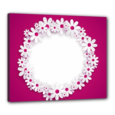 Photo Frame Transparent Background Canvas 24  X 20  by BangZart