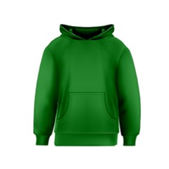 Solid Christmas Green Velvet Classic Colors Kids  Pullover Hoodie by PodArtist