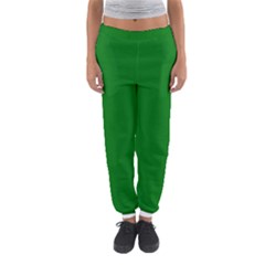 Solid Christmas Green Velvet Classic Colors Women s Jogger Sweatpants by PodArtist