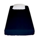 Solid Christmas Silent night Blue Fitted Sheet (Single Size) View1