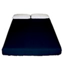 Solid Christmas Silent night Blue Fitted Sheet (King Size) View1