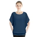 Solid Christmas Silent night Blue Blouse View1