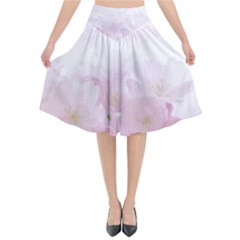 Pink Blossom Bloom Spring Romantic Flared Midi Skirt by BangZart