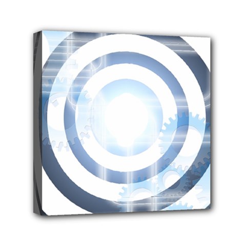 Center Centered Gears Visor Target Mini Canvas 6  X 6  by BangZart