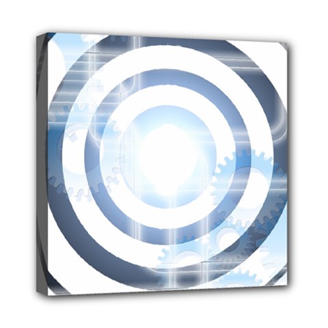 Center Centered Gears Visor Target Mini Canvas 8  X 8  by BangZart