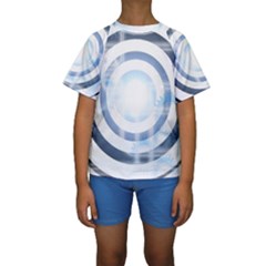 Center Centered Gears Visor Target Kids  Short Sleeve Swimwear by BangZart