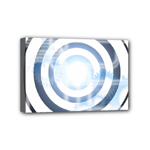 Center Centered Gears Visor Target Mini Canvas 6  X 4  by BangZart