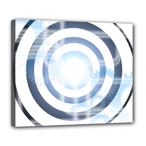 Center Centered Gears Visor Target Deluxe Canvas 24  X 20   by BangZart