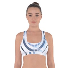 Center Centered Gears Visor Target Cross Back Sports Bra by BangZart