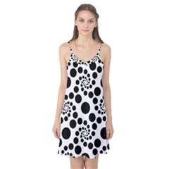 Dot Dots Round Black And White Camis Nightgown by BangZart