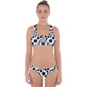 Dot Dots Round Black And White Cross Back Hipster Bikini Set View1