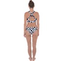 Dot Dots Round Black And White Cross Back Hipster Bikini Set View2