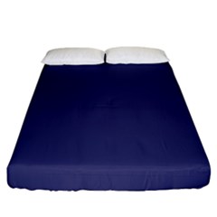 Usa Flag Blue Royal Blue Deep Blue Fitted Sheet (king Size) by PodArtist