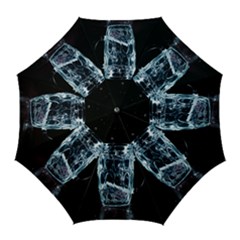 Glass Water Liquid Background Golf Umbrellas by BangZart