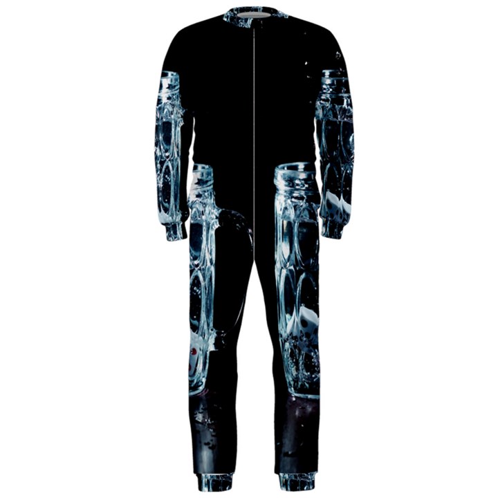 Glass Water Liquid Background OnePiece Jumpsuit (Men) 