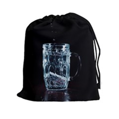 Glass Water Liquid Background Drawstring Pouches (xxl) by BangZart