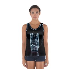 Glass Water Liquid Background Women s Sport Tank Top  by BangZart