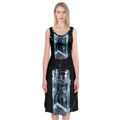 Glass Water Liquid Background Midi Sleeveless Dress by BangZart