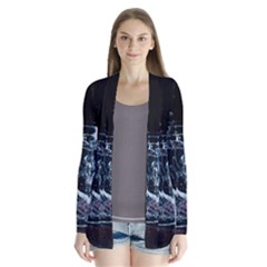 Glass Water Liquid Background Drape Collar Cardigan by BangZart