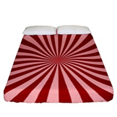 Sun Background Optics Channel Red Fitted Sheet (california King Size) by BangZart