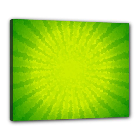 Radial Green Crystals Crystallize Canvas 20  X 16  by BangZart