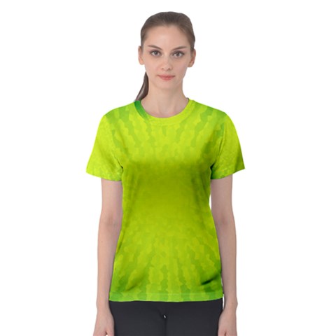 Radial Green Crystals Crystallize Women s Sport Mesh Tee by BangZart