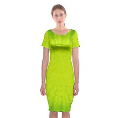 Radial Green Crystals Crystallize Classic Short Sleeve Midi Dress