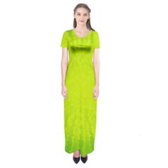 Radial Green Crystals Crystallize Short Sleeve Maxi Dress by BangZart