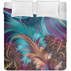 Feather Fractal Artistic Design Duvet Cover Double Side (king Size) by BangZart