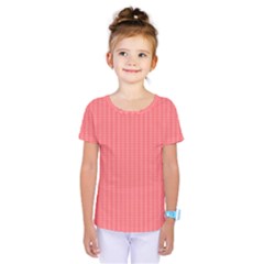 Christmas Red Velvet Mini Gingham Check Plaid Kids  One Piece Tee