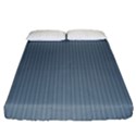 Silent Night Blue Mini Gingham Check Plaid Fitted Sheet (King Size) View1