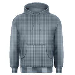 Silent Night Blue Mini Gingham Check Plaid Men s Pullover Hoodie