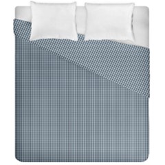 Silent Night Blue Mini Gingham Check Plaid Duvet Cover Double Side (california King Size)