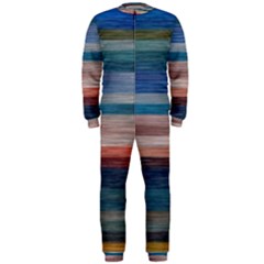 Background Horizontal Lines Onepiece Jumpsuit (men)  by BangZart