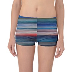 Background Horizontal Lines Reversible Boyleg Bikini Bottoms by BangZart