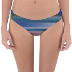 Background Horizontal Lines Reversible Hipster Bikini Bottoms