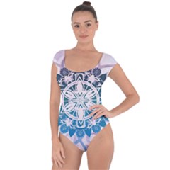 Mandalas Symmetry Meditation Round Short Sleeve Leotard  by BangZart