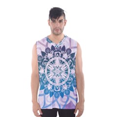 Mandalas Symmetry Meditation Round Men s Basketball Tank Top by BangZart