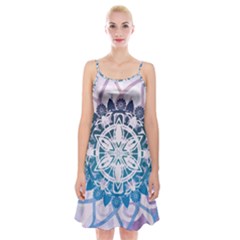 Mandalas Symmetry Meditation Round Spaghetti Strap Velvet Dress by BangZart