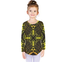 Abstract Glow Kaleidoscopic Light Kids  Long Sleeve Tee