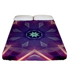 Abstract Glow Kaleidoscopic Light Fitted Sheet (king Size) by BangZart