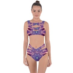 Abstract Glow Kaleidoscopic Light Bandaged Up Bikini Set 