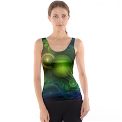 Retrotacular Rainbow Dots In A Fractal Microscope Tank Top by jayaprime