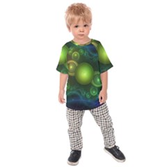 Retrotacular Rainbow Dots In A Fractal Microscope Kids Raglan Tee