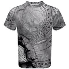 Fragmented Fractal Memories And Gunpowder Glass Men s Cotton Tee by jayaprime